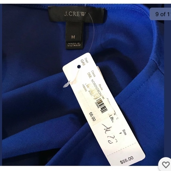 New JCREW Velvet peplum top Harbor View blouse M - Picture 8 of 11